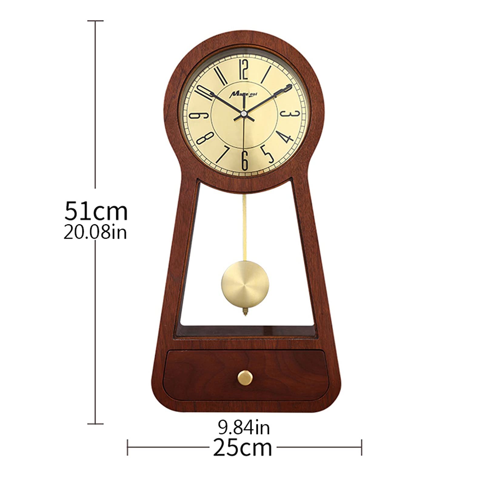 Amazon.com: zxb-shop Desk Clock New Chinese Wooden Living Room